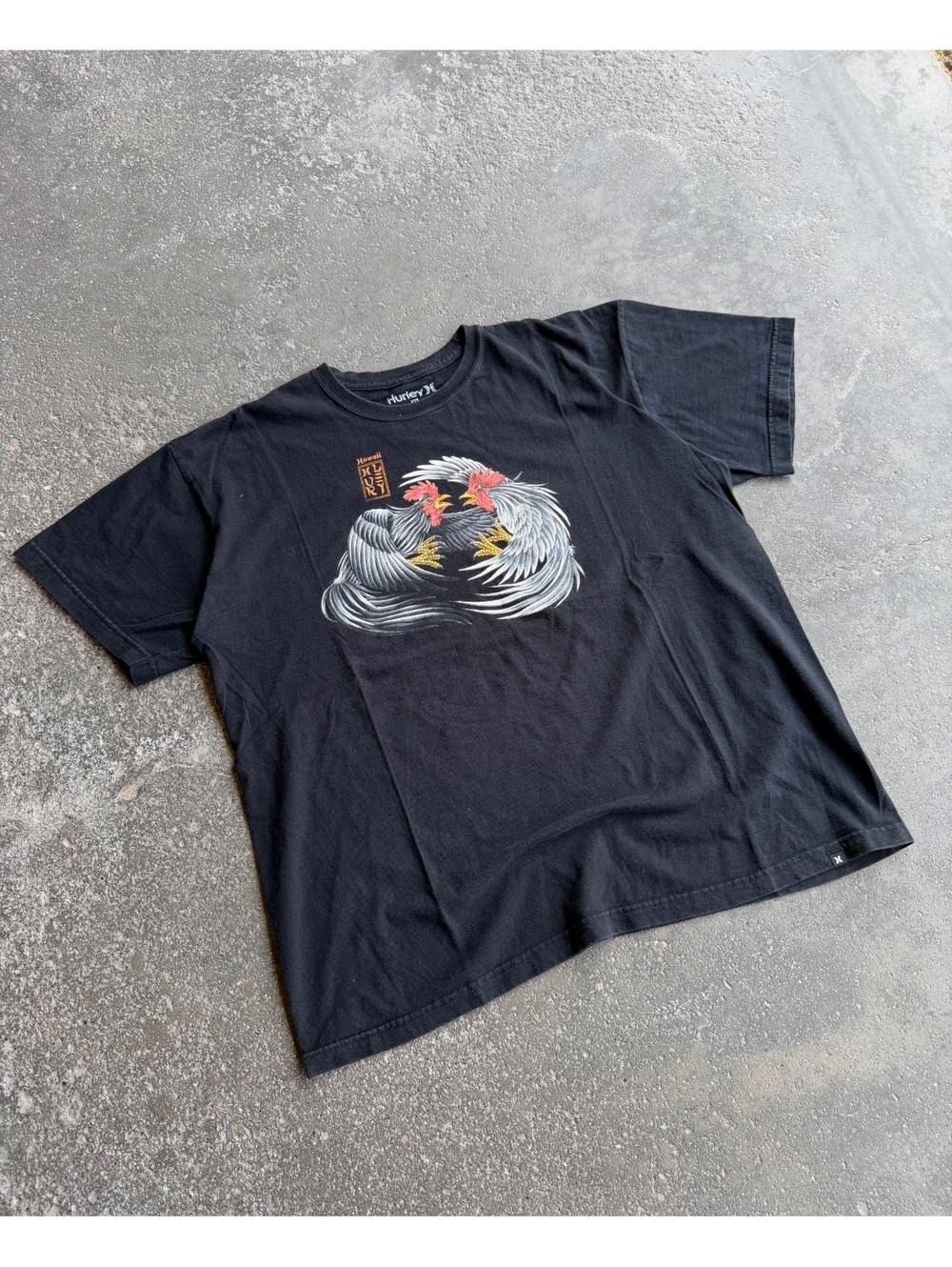 Vintage Y2K Hurley Chicken Fight T-Shirt